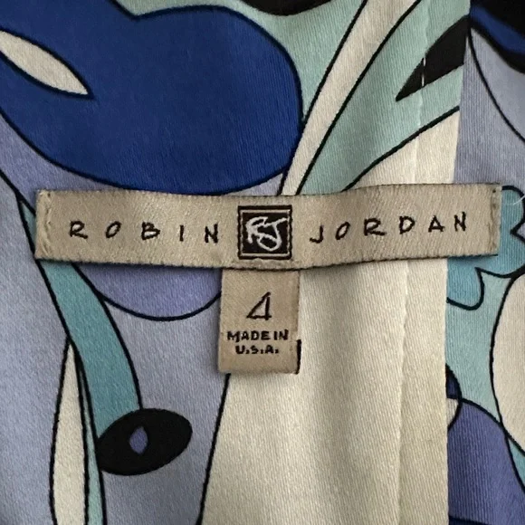 Robin Jordan Blue and White Floral Midi Dress - Picture 2 of 3